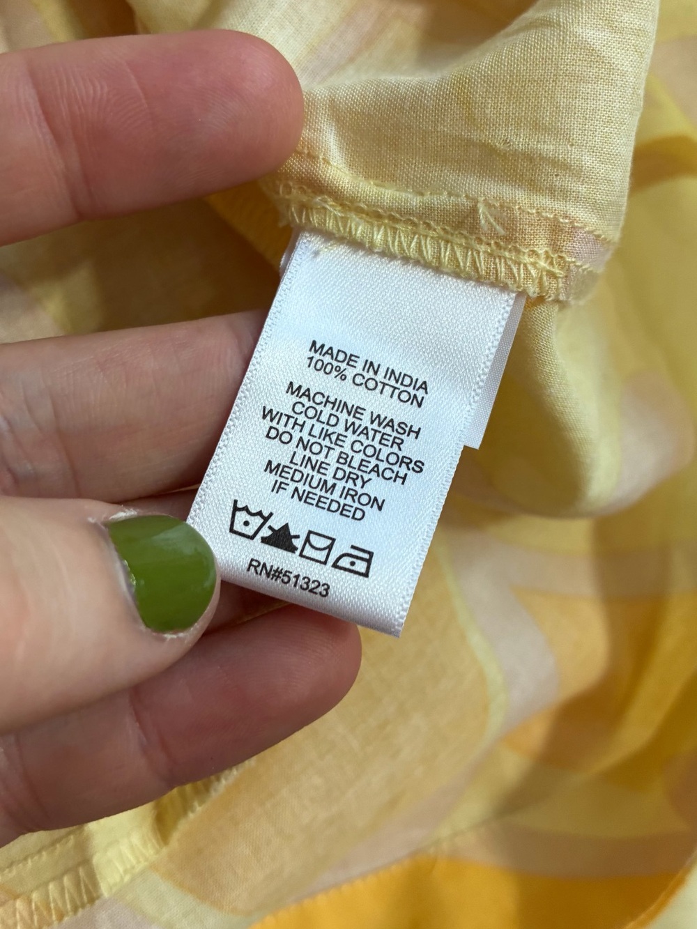 1. State Yellow Abstract Psychedelic Printed Shirt Dress Women's Size Large - Picture 7 of 8
